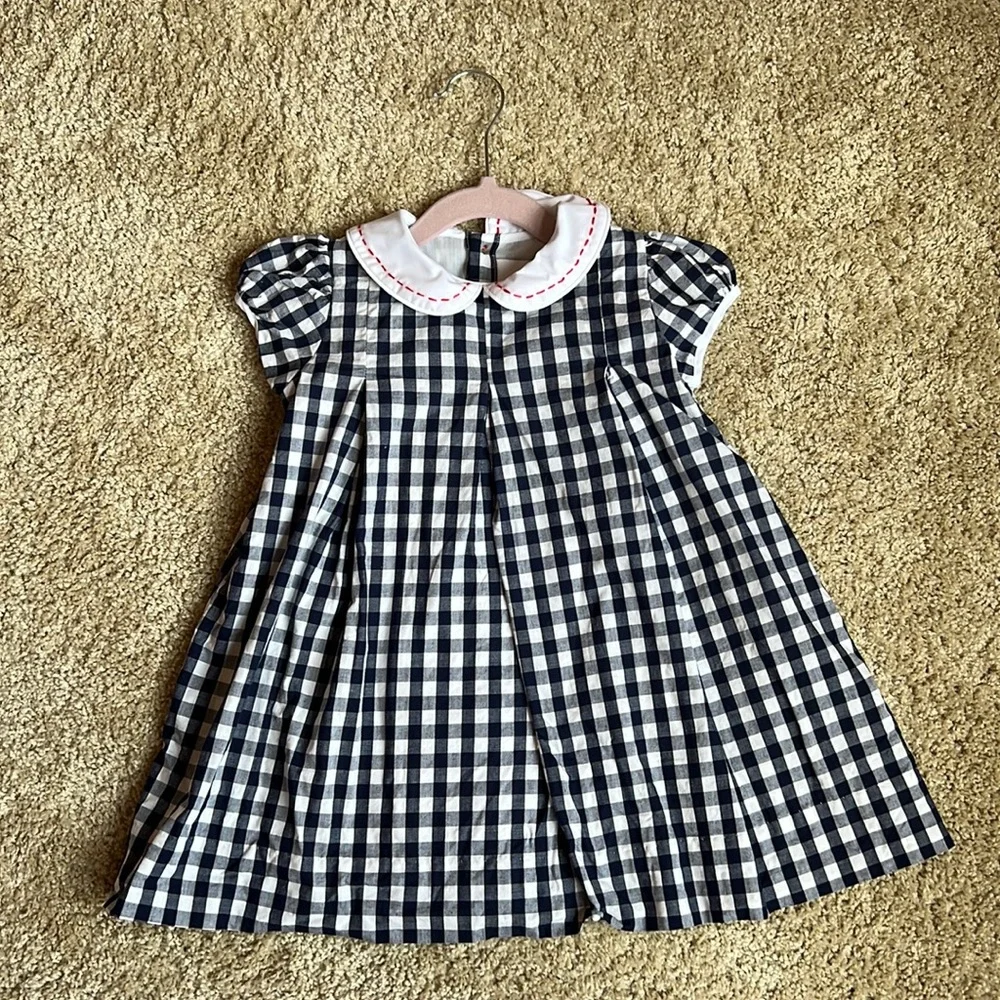 The Proper Peony 3t blue checked dress - Picture 1 of 3